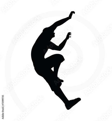 illustration of senior climber man silhouette