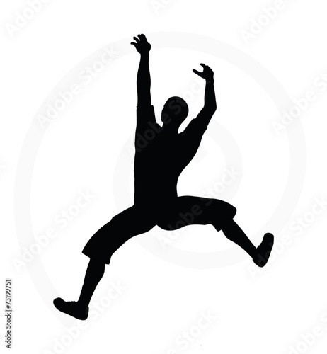 silhouette illustration of senior climber man