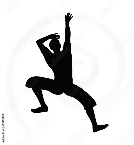 illustration of senior climber man