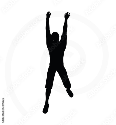 man silhouette isolated on white background