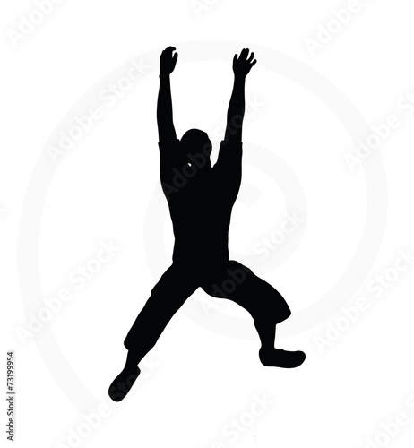 man silhouette isolated on white background