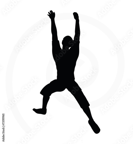 man silhouette isolated on white background