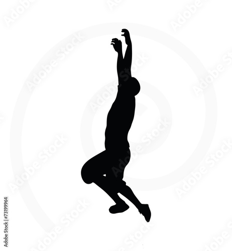 man silhouette isolated on white background