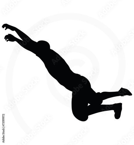 man silhouette isolated on white background