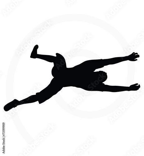 man silhouette isolated on white background