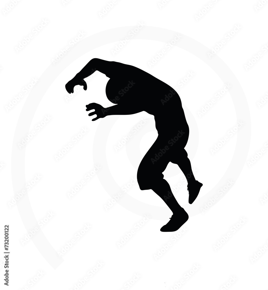 man silhouette isolated on white background
