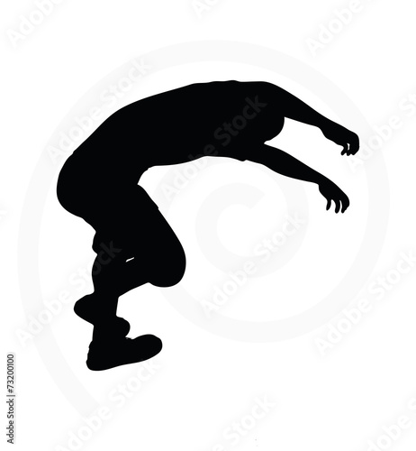 man silhouette isolated on white background