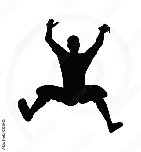 man silhouette isolated on white background