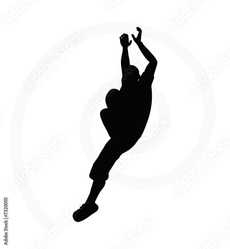 man silhouette isolated on white background