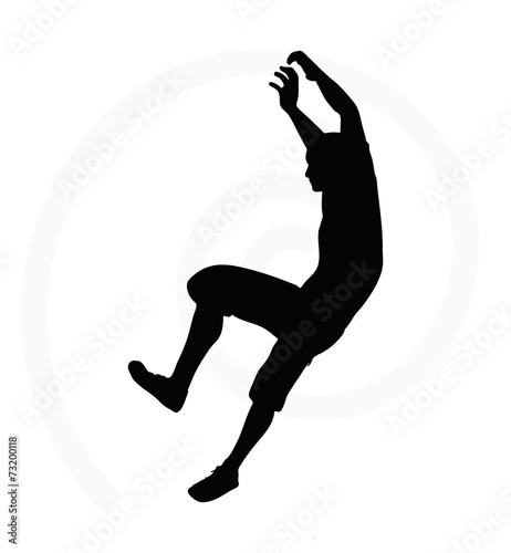 man silhouette isolated on white background