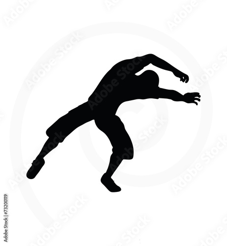 man silhouette isolated on white background