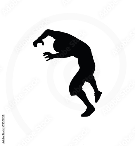 man silhouette isolated on white background
