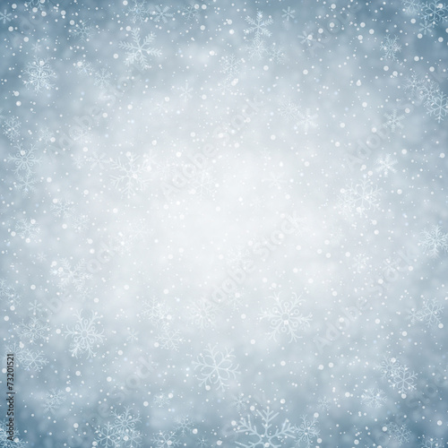 Christmas background with fallen snowflakes. © Vjom