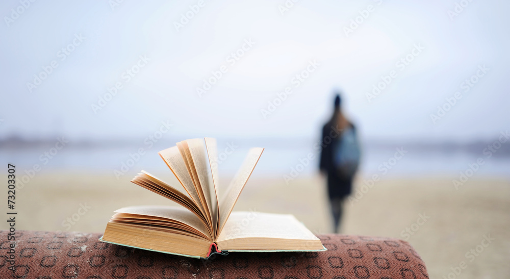 the girl reads the book