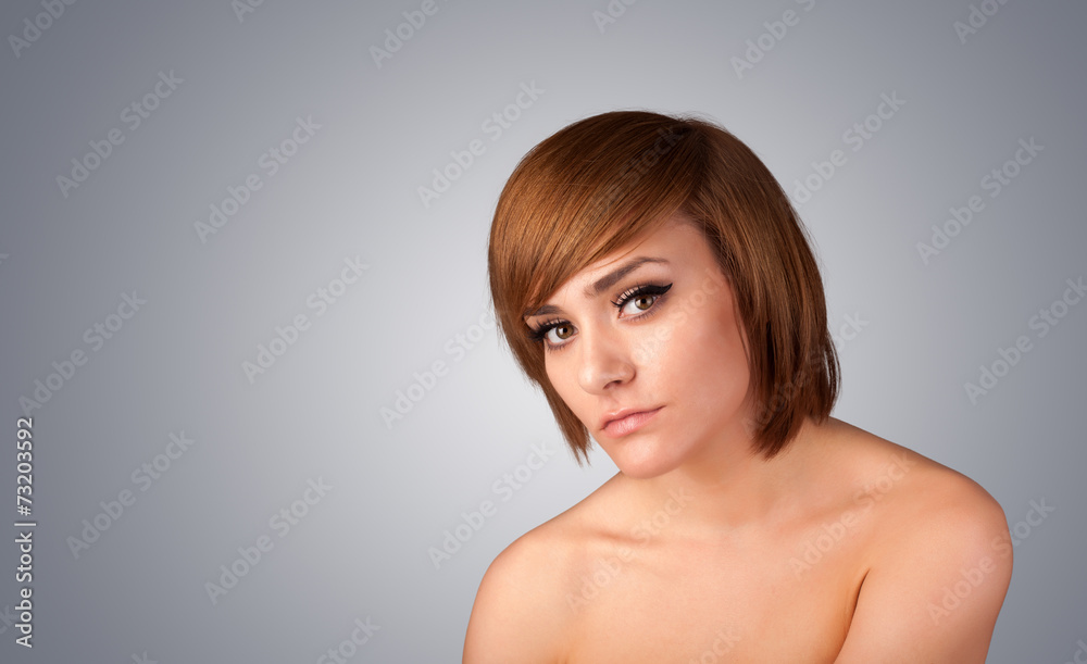 Close up portrait of beautiful young naked girl Close up portrait of beautiful young naked girl