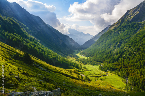 Alpine landscape. Gran Paradiso National Park. Italy