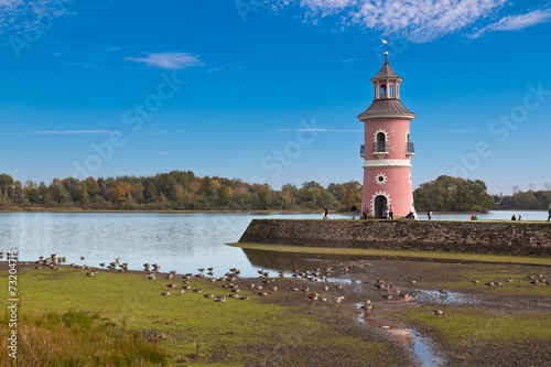 Obraz na płótnie Leuchtturm Moritzburg w salonie