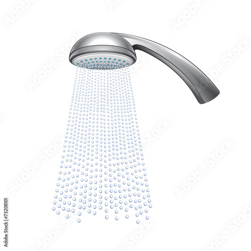 Shower isolated on white vector