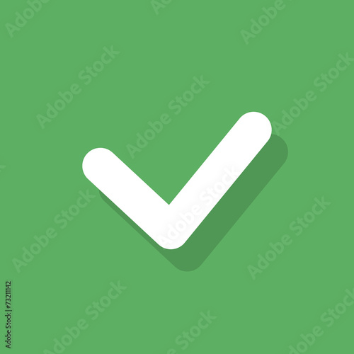 Check list button tick mark sign flat icon design vector