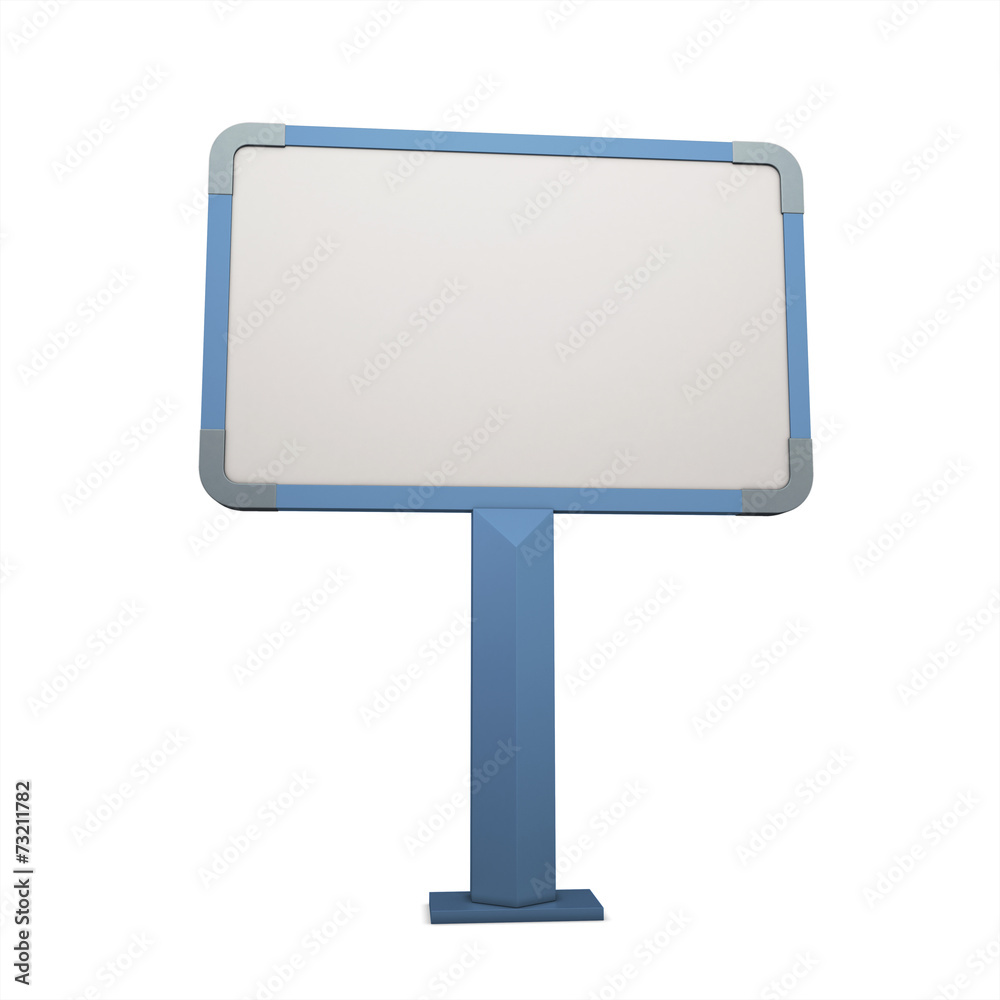 Blue advertising stand Blue advertising stand