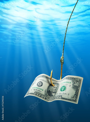 Dollar on the hook photo