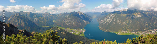 picturesque landscape and panoramic view to achensee, a #73214944