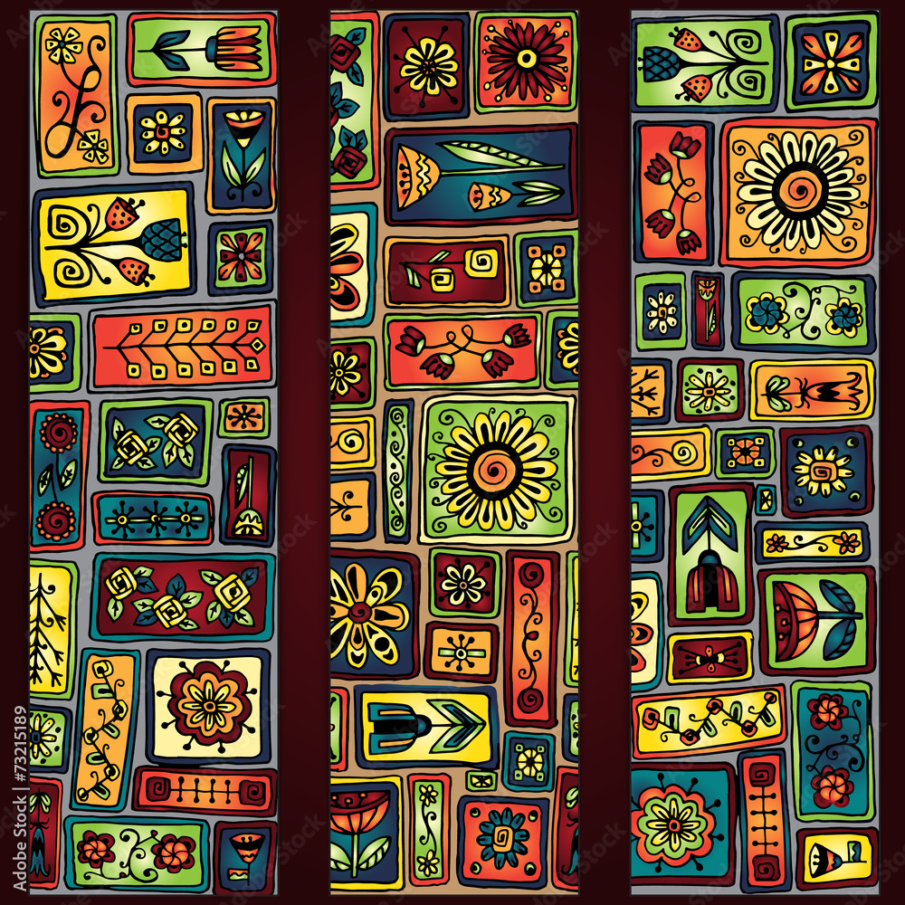 Fototapeta Paisley batik background. Ethnic african cards.