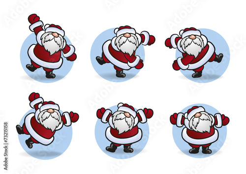 анцующий, прыгающий, приветствующий Дед Мороз - Santa Claus