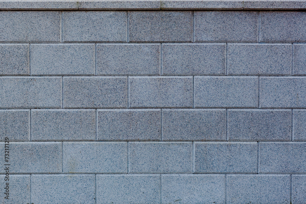 Fototapeta premium Neue Steinmauer aus Ziegelsteinen