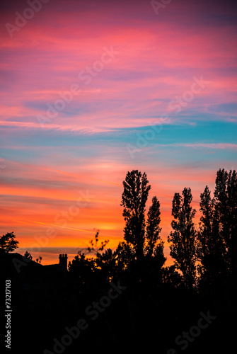 Obraz na płótnie Sunset w salonie