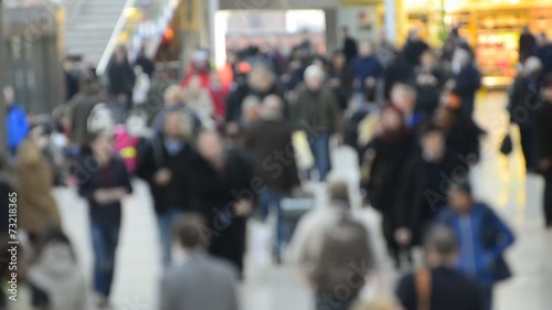 Wallpaper Mural Crowd of people inside subway Torontodigital.ca