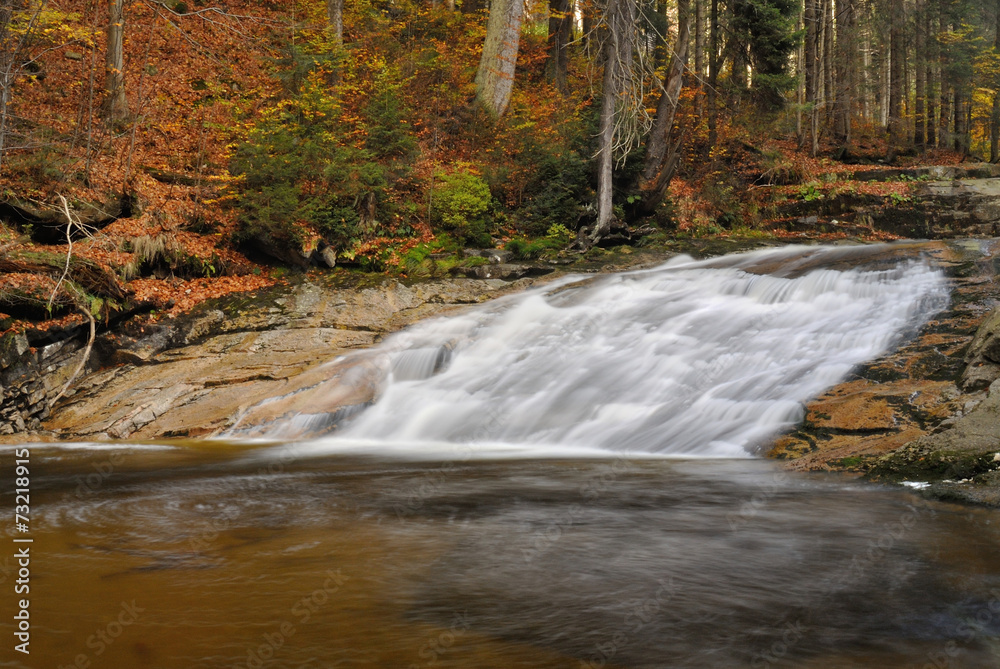 Waterfall in autumn forrest Waterfall in autumn forrest