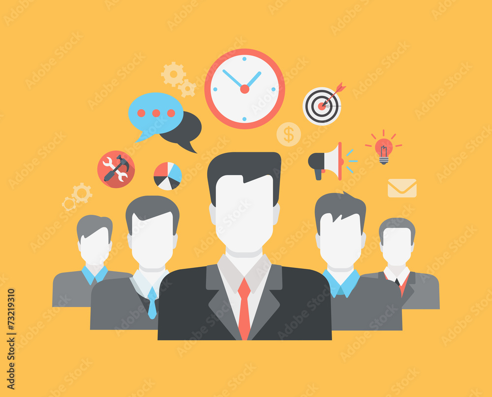 Flat style modern web infographic human relations HR concept Flat style modern web infographic human relations HR concept