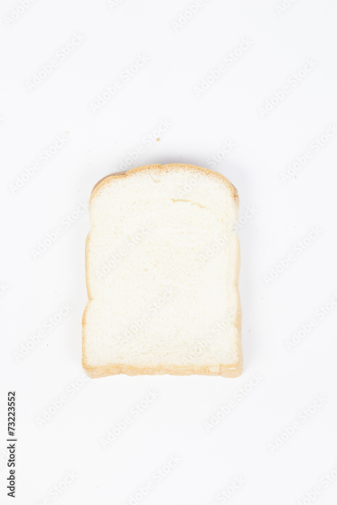 Sliced ​​bread on a white background.