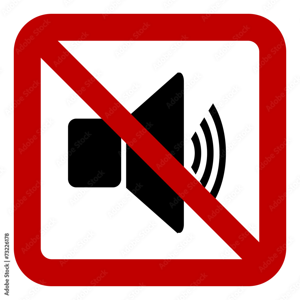 No speaker volume sign No speaker volume sign