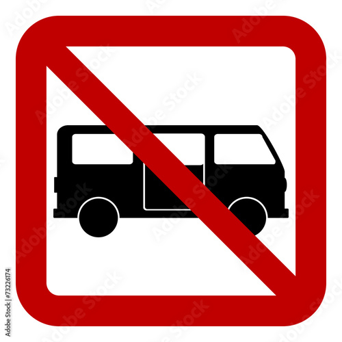 No minibus sign