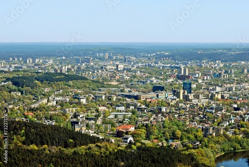Fototapeta Naklejka Na Ścianę i Meble -  Vilnius city capital of Lithuania aerial view
