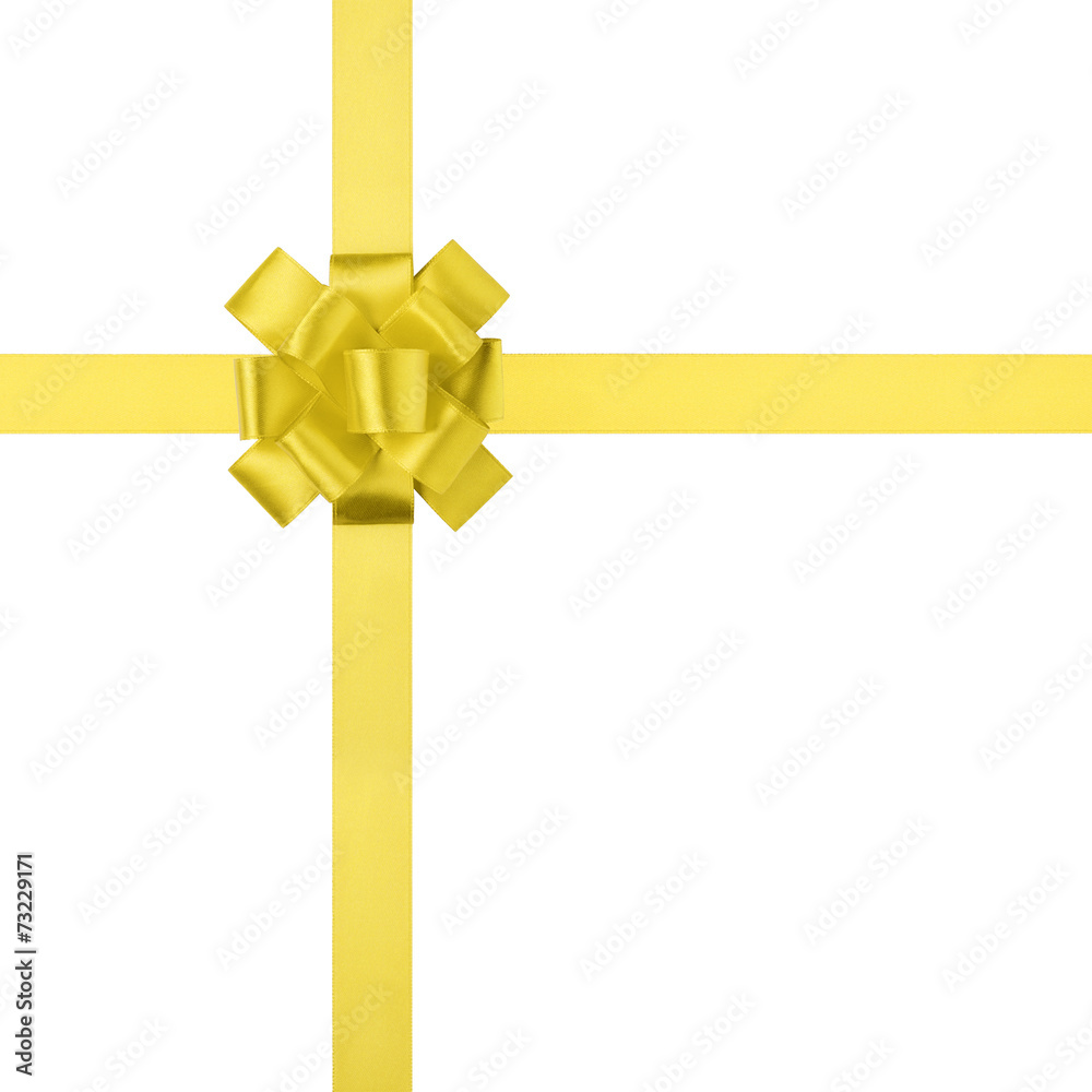 composition for present or gift with yellow ribbon bow composition for present or gift with yellow ribbon bow