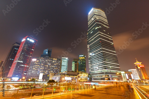 shanghai lujiazui finance and trade zone Night view photo