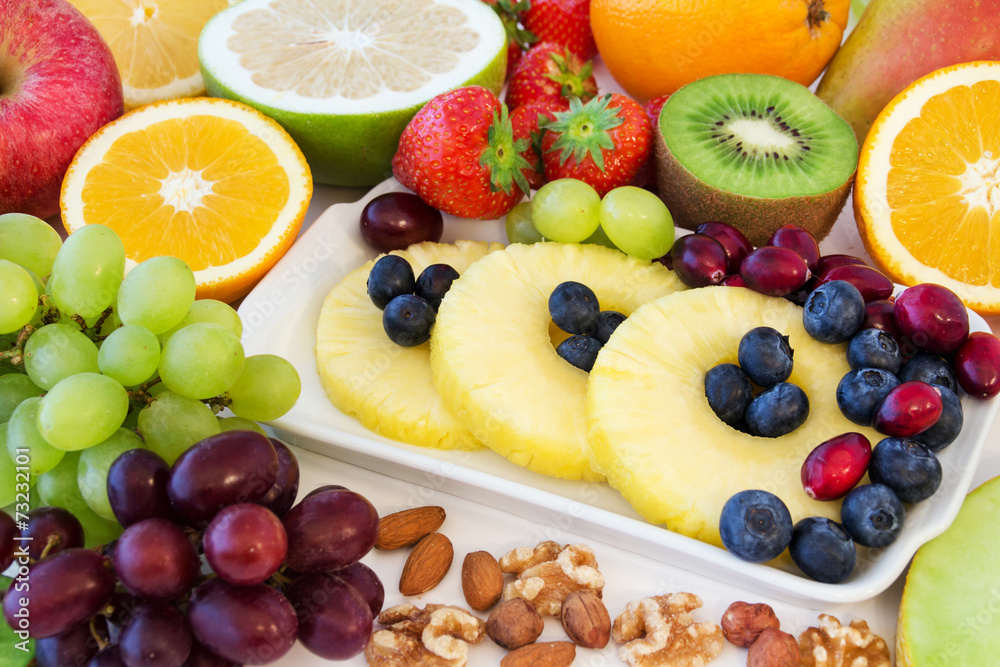 Obst und Nüsse Obst und Nüsse