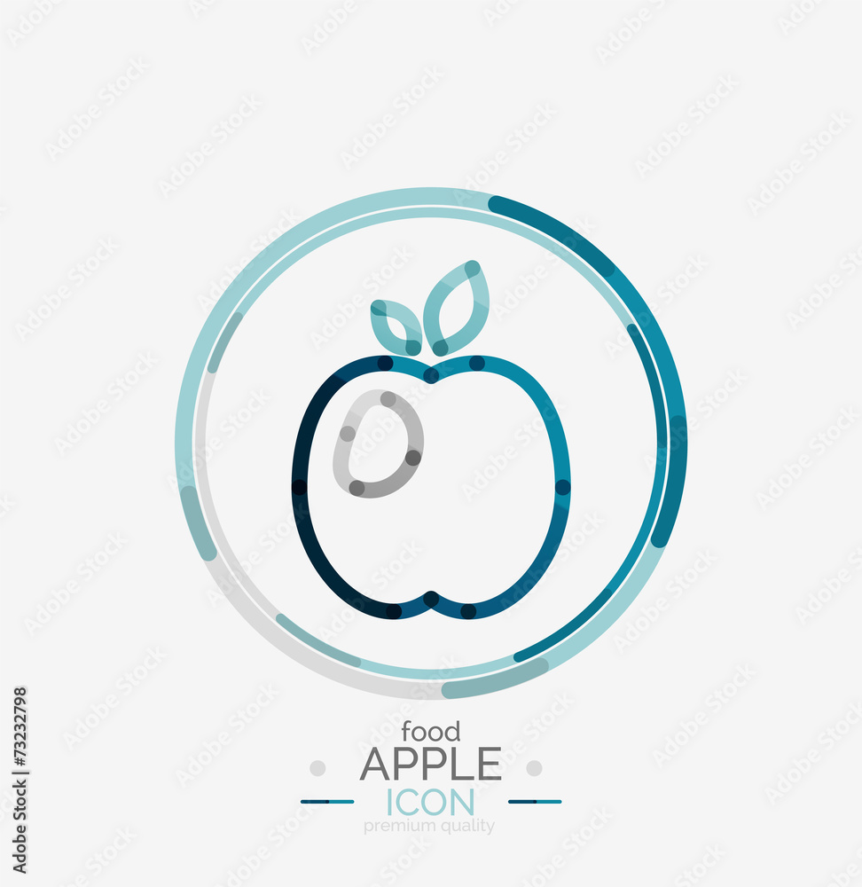 Apple logo concept, stamp Stock-Vektorgrafik | Adobe Stock