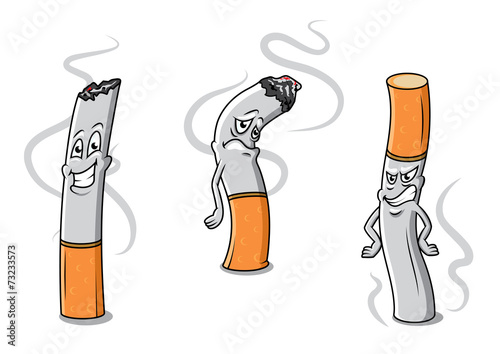 Cute cartoon cigarettes characters