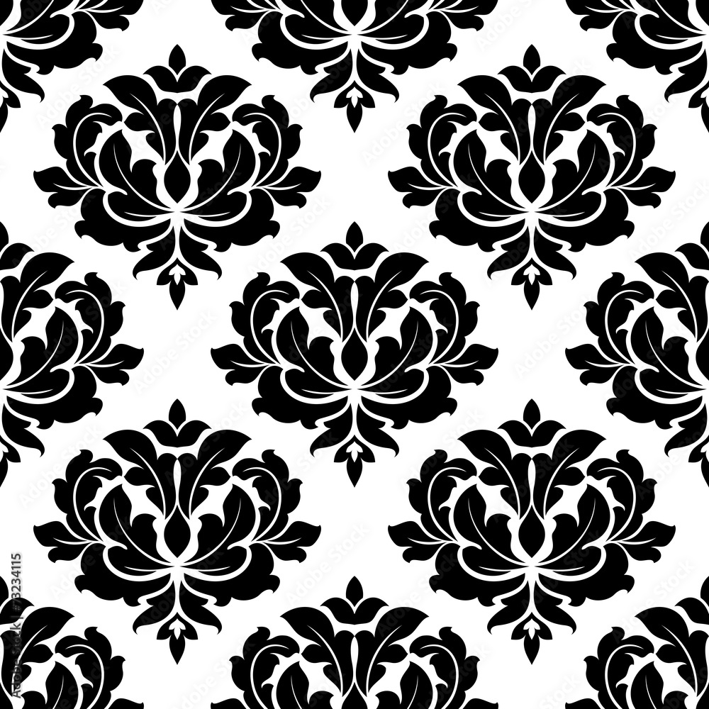 Black and white arabesque seamless pattern Black and white arabesque seamless pattern