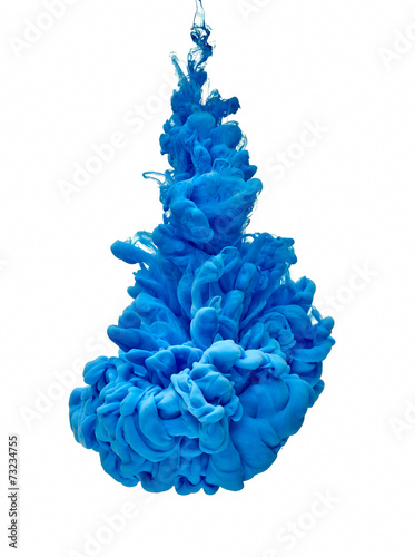 blue color paint ink pigment splash