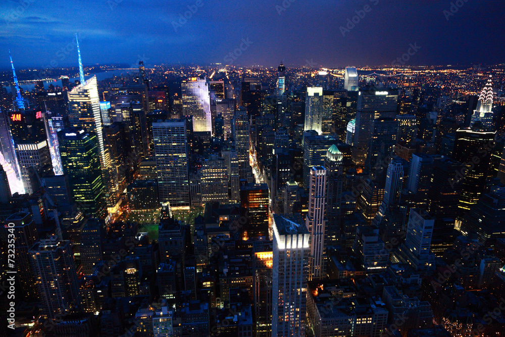 Night view of Manhattan, NewYork City