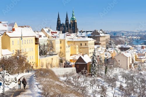 Canvas Print Prague castle and Lesser town, Prague (UNESCO), Czech republic