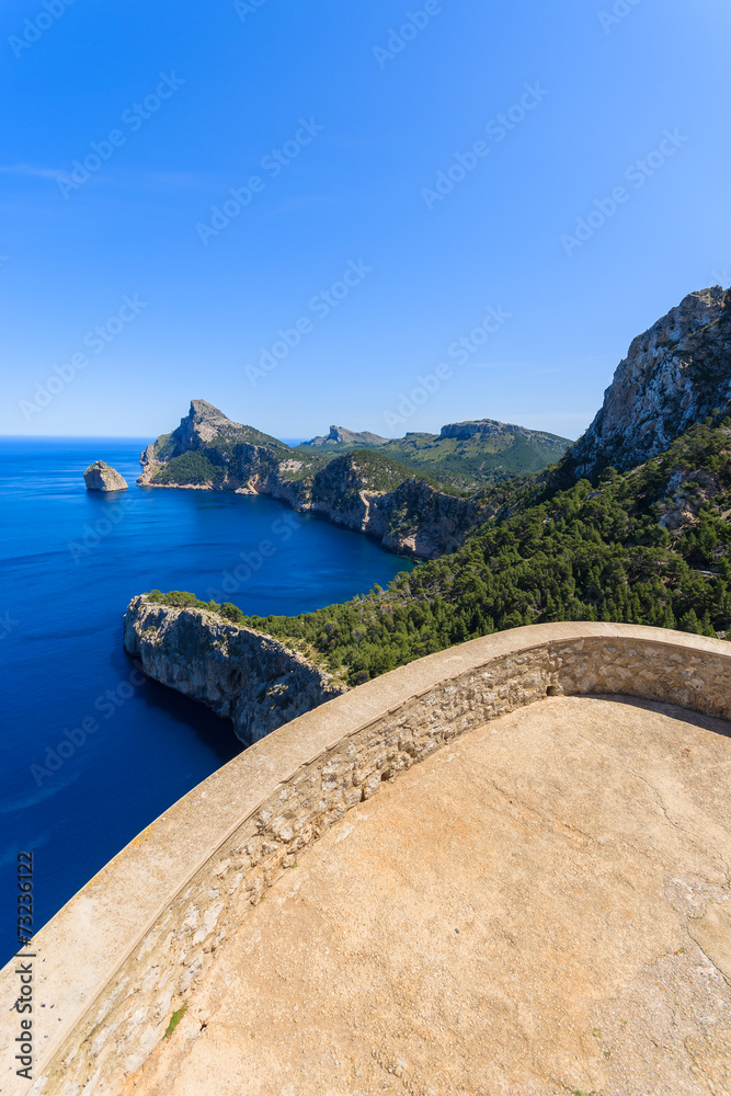 Viewpoint on Cape Formentor on Majorca island, Spain
