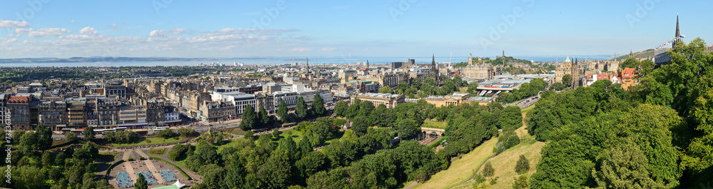 Edinburgh cityscape panorama