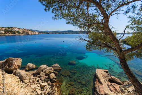 Beautiful bay and beach in Cala Fornells, Majorca island, Spain © pkazmierczak