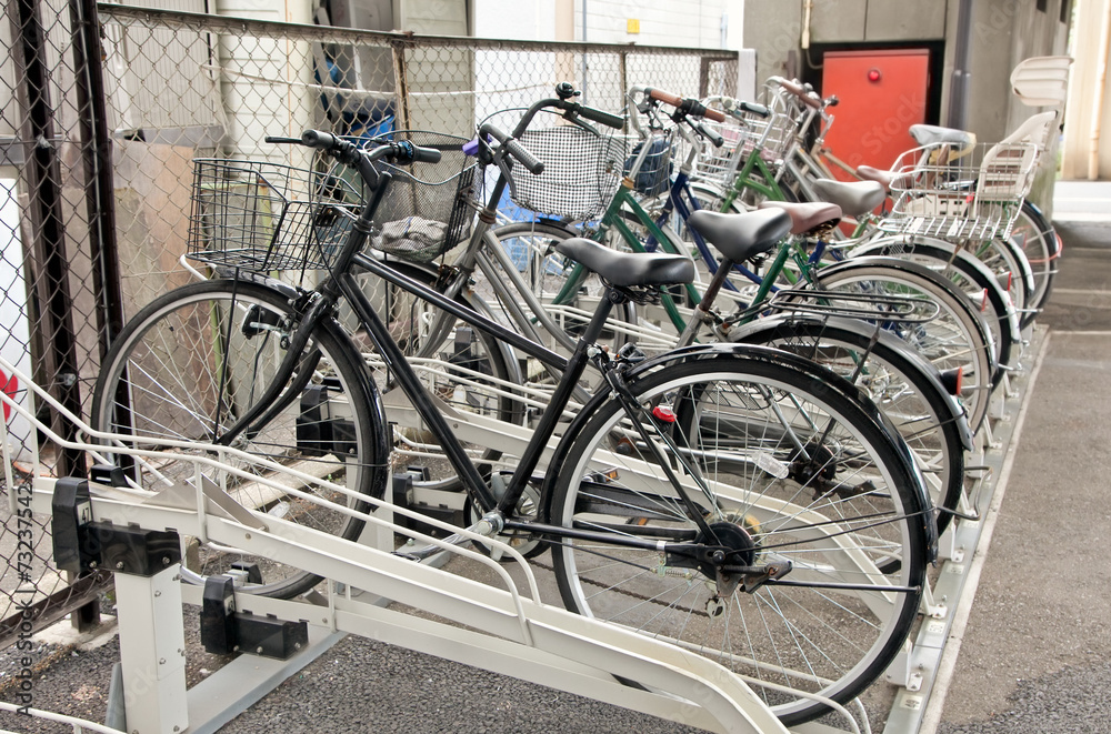 Bicycle parking  Tokyo, Japan.